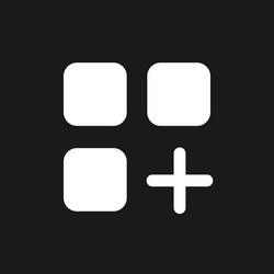 menu with add option pixel dark mode glyph ui icon vector image
