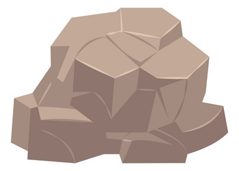 natural rock cartoon stone ground mineral vector