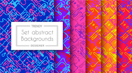 a set trending patterns purple ultraviolet vector