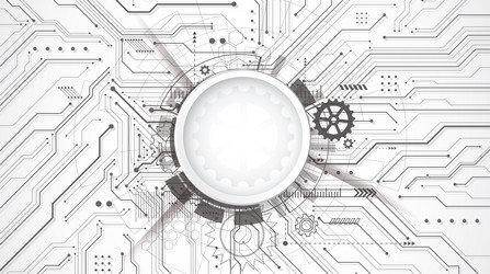 abstract 3d design background with technology vector image