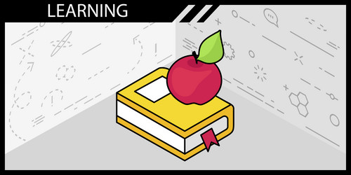 learning isometric design icon web 3d colorful vector image