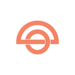 Linked circle loop overlapping line logo Vector Image