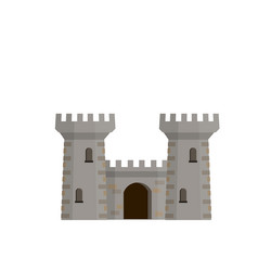 Medieval european stone castle vector