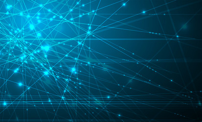 neural network concept connected cells with links vector image
