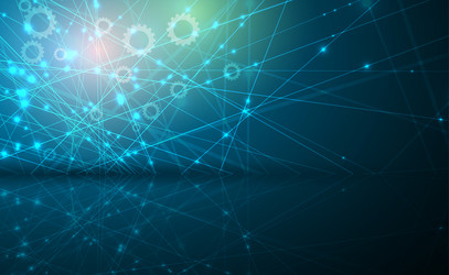 neural network concept connected cells with links vector image