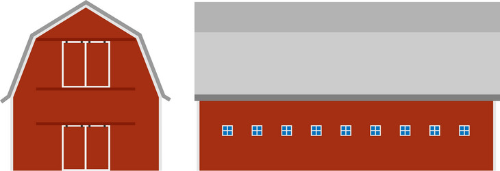 Red barn Royalty Free Vector Image - VectorStock