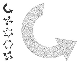 web network rotate ccw icon with simple symbols vector image