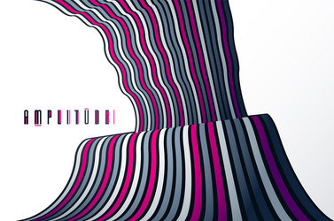 minimal design abstract lines in 3d vector image