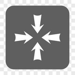 reduce arrows rounded square button vector image