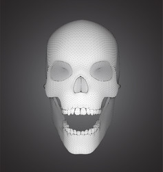 set human skulls with square and triangular vector image