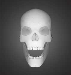 set human skulls with square and triangular vector