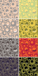 Circular Pattern Set - Diverse Color Schemes vector image