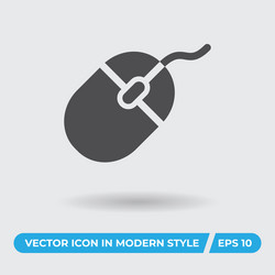 computer mouse icon simple sign for web site vector image