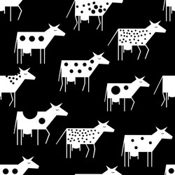 Seamless pattern with cows can be use vector