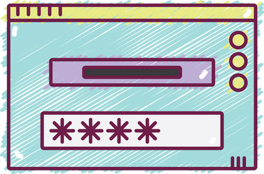 window web technology element design vector image