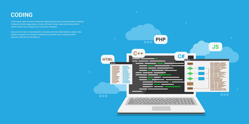 Coding Technology Banner vector image
