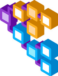 front end hierarchy isometric icon vector image