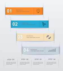 Numeric Step Template - Infographic vector image