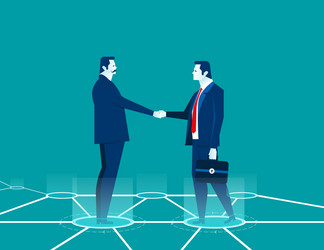 Businessman shaking hands concept business vector