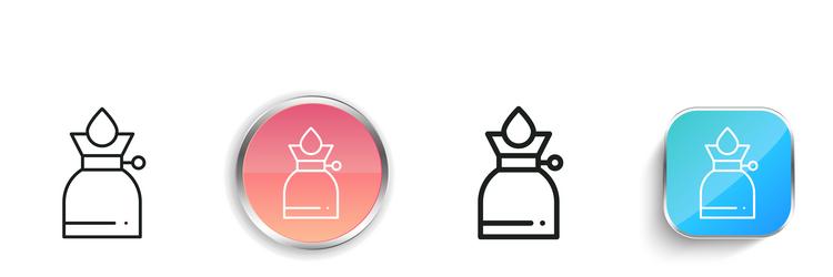 camping gas icon thin linear regular and button vector image