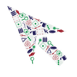 computer graphics icons in cursor shape eps10 vector image