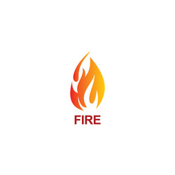 Creative fire flame logo Royalty Free Vector Image