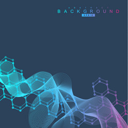 geometric abstract background with connected line vector image