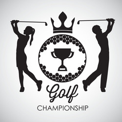 Golf Sport Icons Vector Image