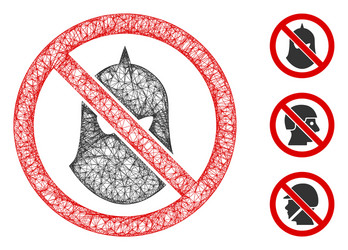 no executioner balaclava polygonal web mesh vector image