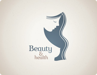 Symbolic silhouette image a girl vector