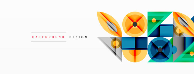 abstract geometric shapes overlap creating vector image