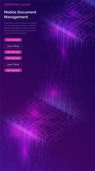big data waterfall streams digital binary code vector image