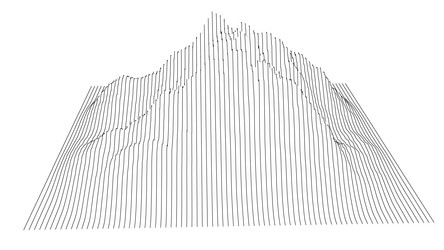 curve lines in shape part mountain range vector image