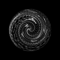 3d abstract sphere array with dynamic particles vector image
