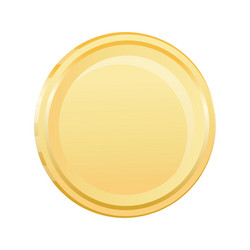 golden coin featuring captivating flat design Vector Image