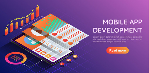 Ui ux mobile application interface design Vector Image