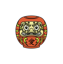 japanese daruma logo design Vector Image