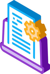 front end technical tasks isometric icon vector image