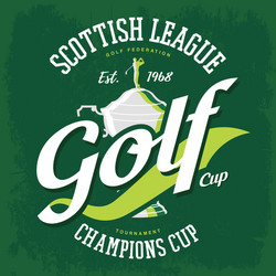 Golf Tournament Trophy & Golfer Vector Image