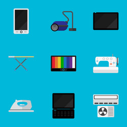 set of 9 editable tech icons includes symbols vector image