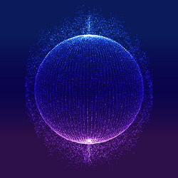 abstract particle sphere vector image