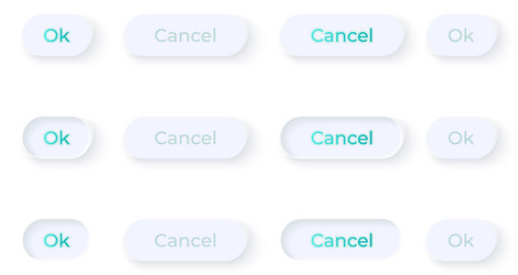 confirmation buttons ui elements kit vector image