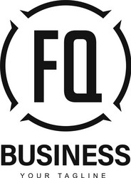 fq initial a logo design with abstract style vector image