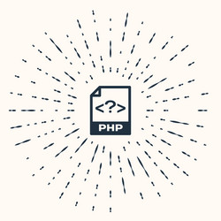 grey php file document download button icon vector image