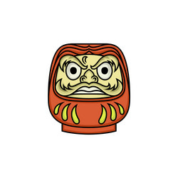 japanese daruma logo design Vector Image