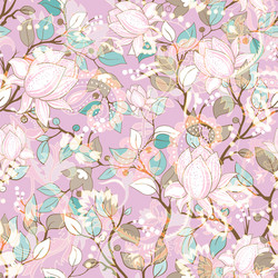 delicate seamless pattern with large decorative vector image