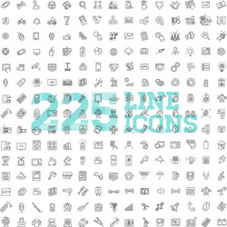 Digital Technology Icons vector image