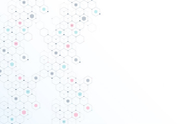 abstract hexagonal molecular structures vector image