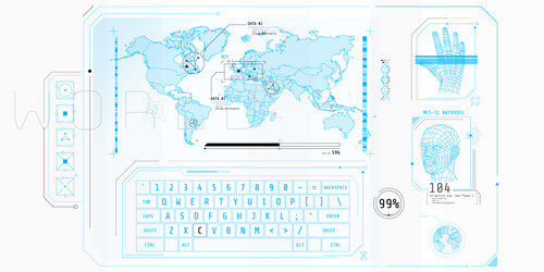Data Access & Security Interface vector image