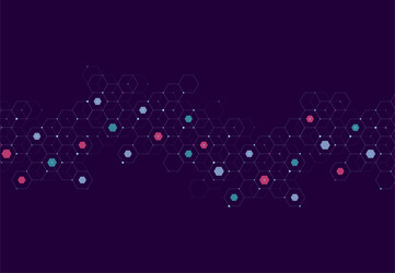 abstract hexagonal molecular structures vector image